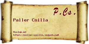 Paller Csilla névjegykártya